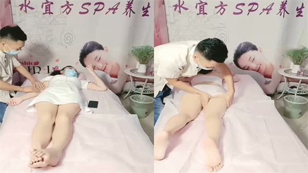SPA-001 水密养生会所骚师父带着浪徒弟双飞极品女顾客 前后夹击淫水狂喷