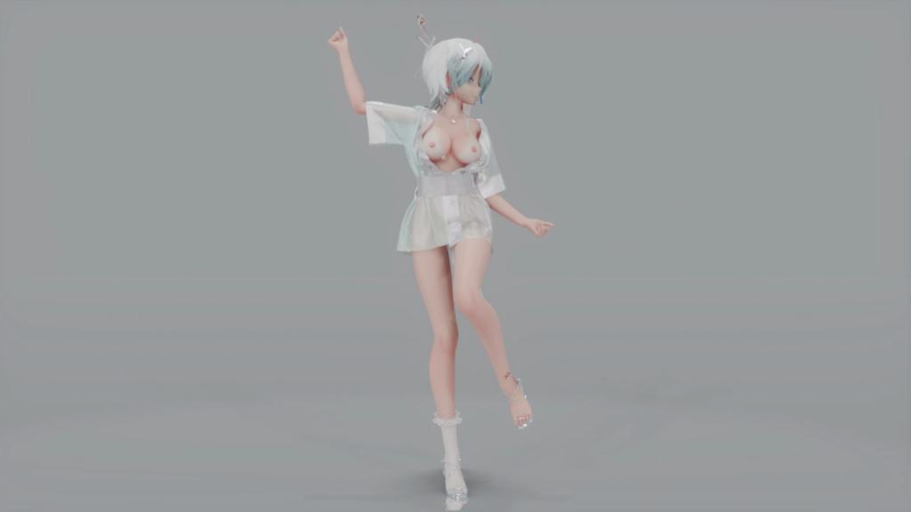 MMD21 和服裸体真空言和极乐净土 淫荡舞姬真空上阵 巨乳晃动狂干内射
