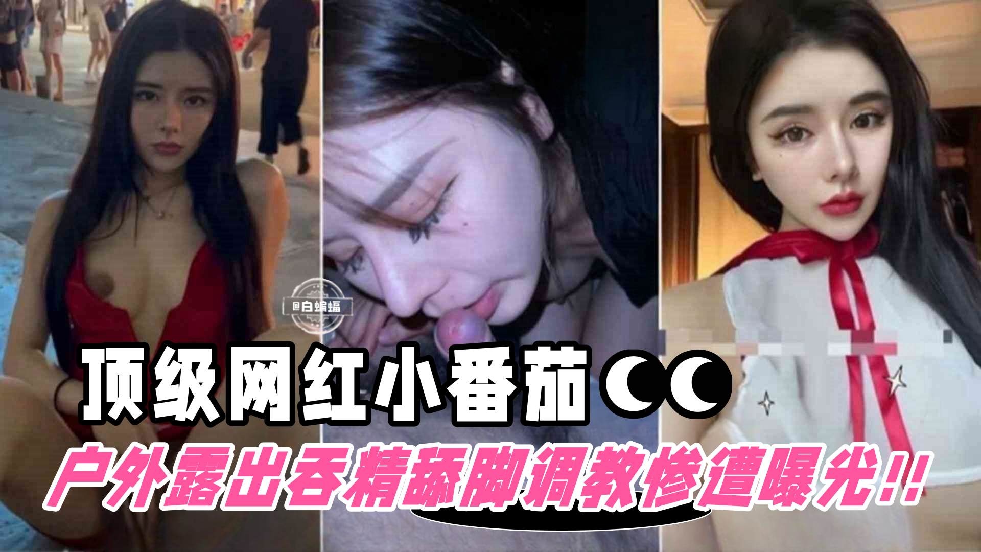 [网红小番茄] 顶流网红被包养户外调教舔脚吞精惨遭粉丝曝光沦陷